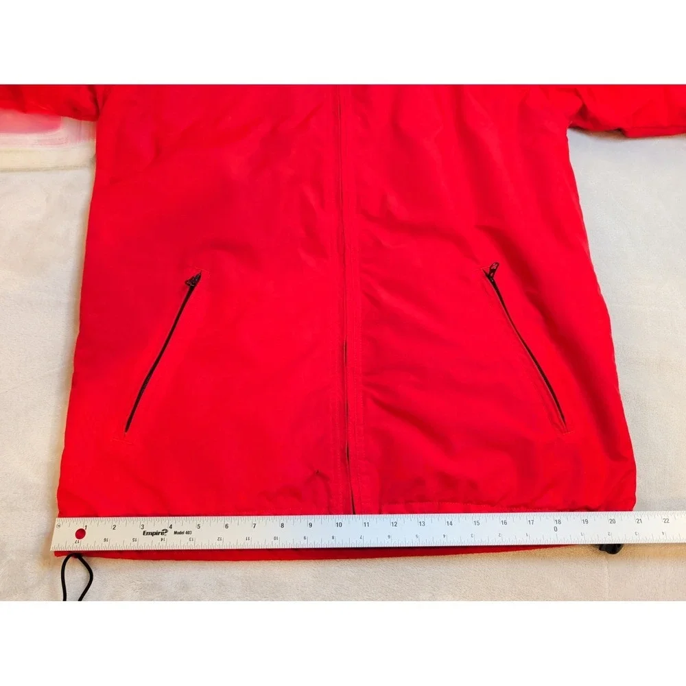 Cintas Averitt Red Jacket Mens‎ M Fleece Lined Full Zip Work Windbreaker